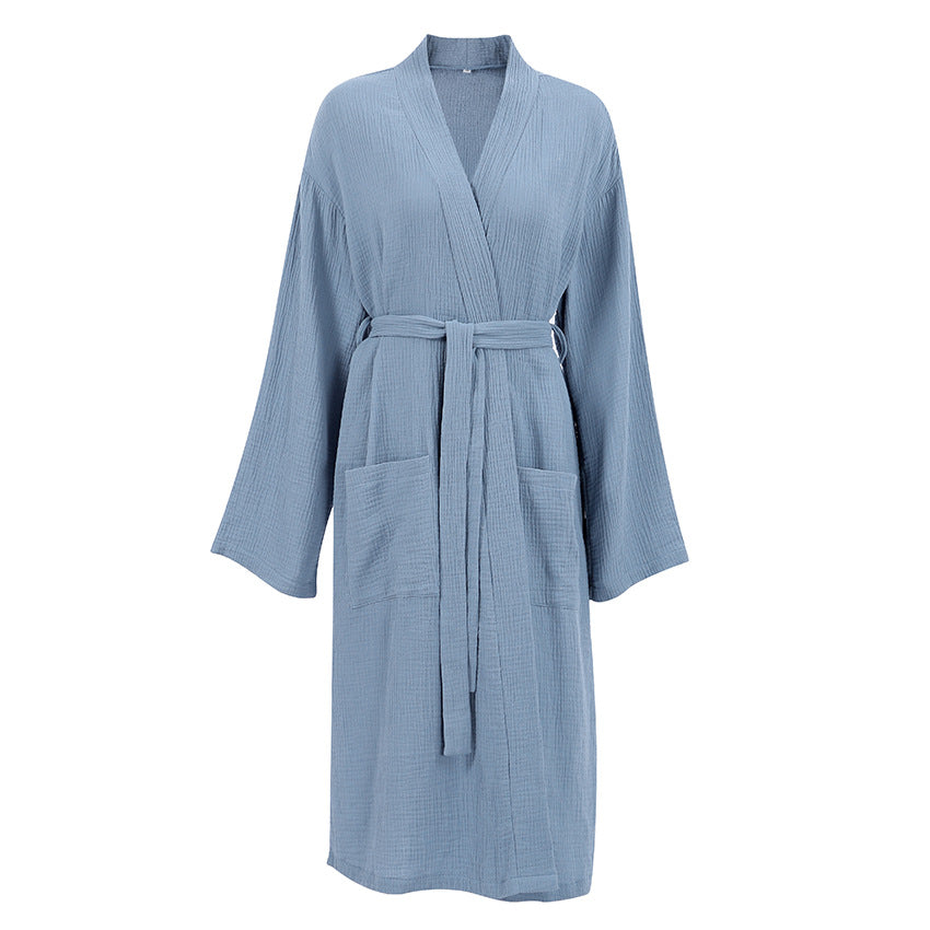 Long-sleeved Crepe Cotton