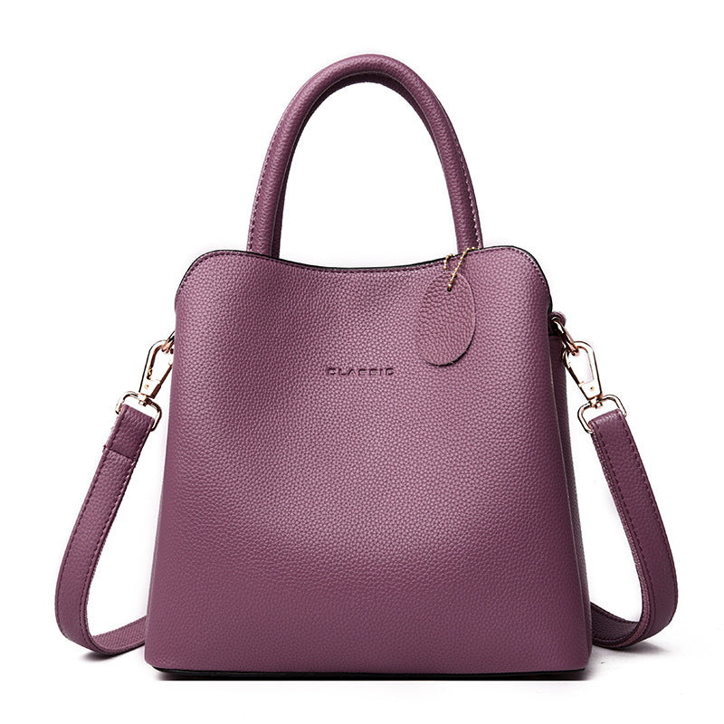 luxury leather tote handbag