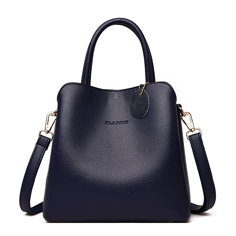 luxury leather tote handbag