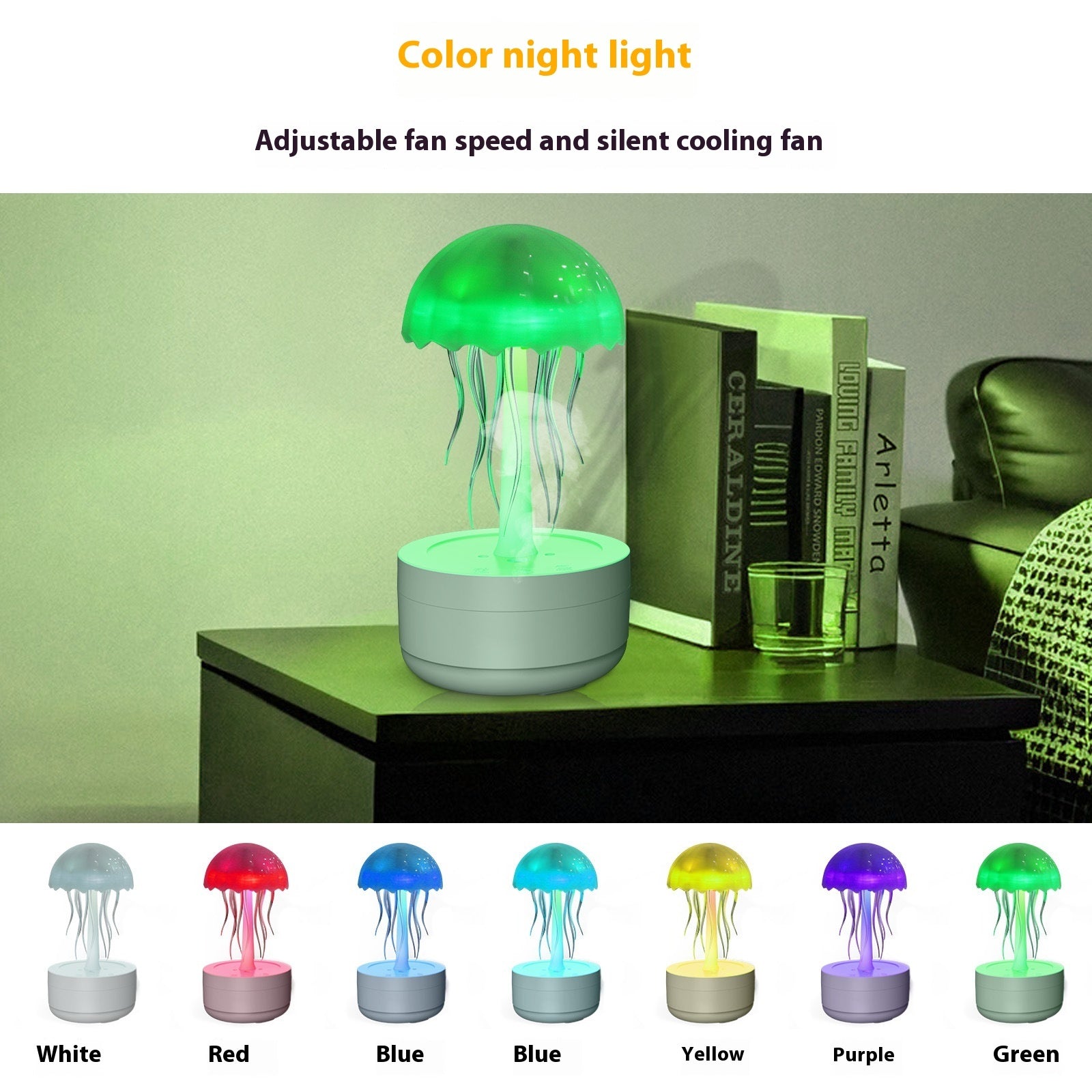 Jellyfish Humidifier Fragrance Diffuser Colorful Night