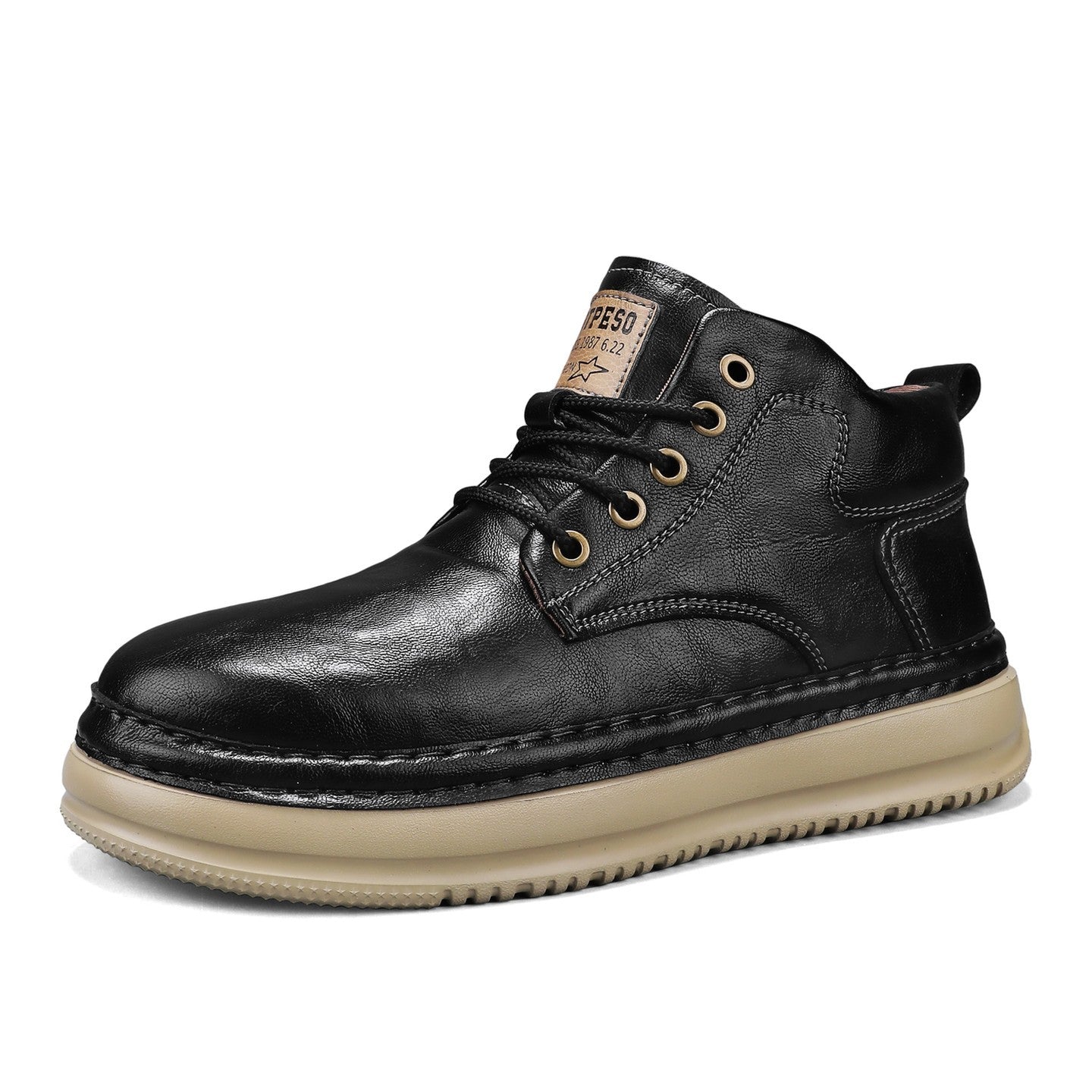 Men's Retro Mid-Top Boots - Casual Everyday Style