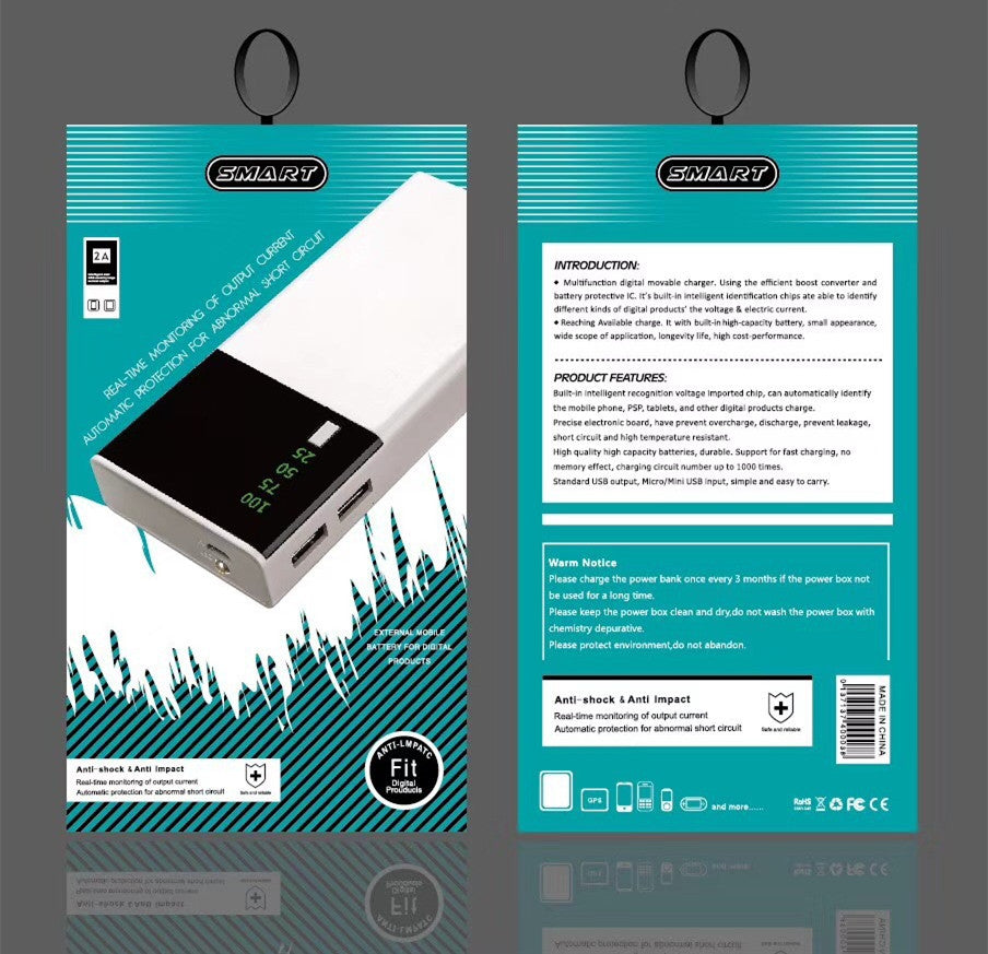 New 20000Mah Power Bank Black Rice Power Bank