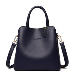luxury leather tote handbag