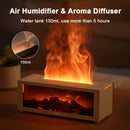 New Flame Aromatherapy machine featuring a realistic flame effect, humidifier and aroma diffuser for home or office use.