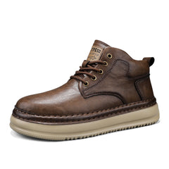 Men's Retro Mid-Top Boots - Casual Everyday Style