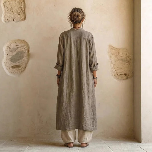 Womens Simple Loose-Fit Printed Shirt 