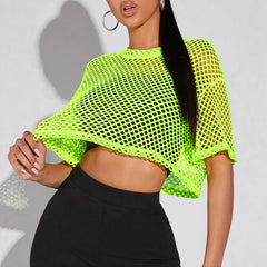 Mesh Casual T-shirt Trendy Sexy Top