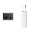 New Flame Aromatherapy essential oil diffuser with power adapter, creating a calming atmosphere.