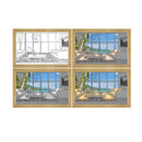 Illuminated Picture LED Decorative Light Painting showcasing artistic transformations in four images.