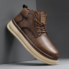 Men's Retro Mid-Top Boots - Casual Everyday Style