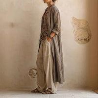 Womens Simple Loose-Fit Printed Shirt 