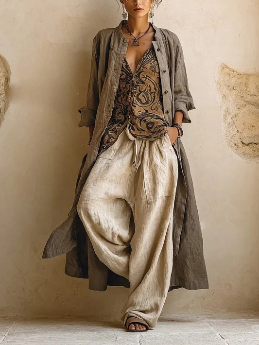 Womens Simple Loose-Fit Printed Shirt 