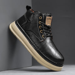 Men's Retro Mid-Top Boots - Casual Everyday Style